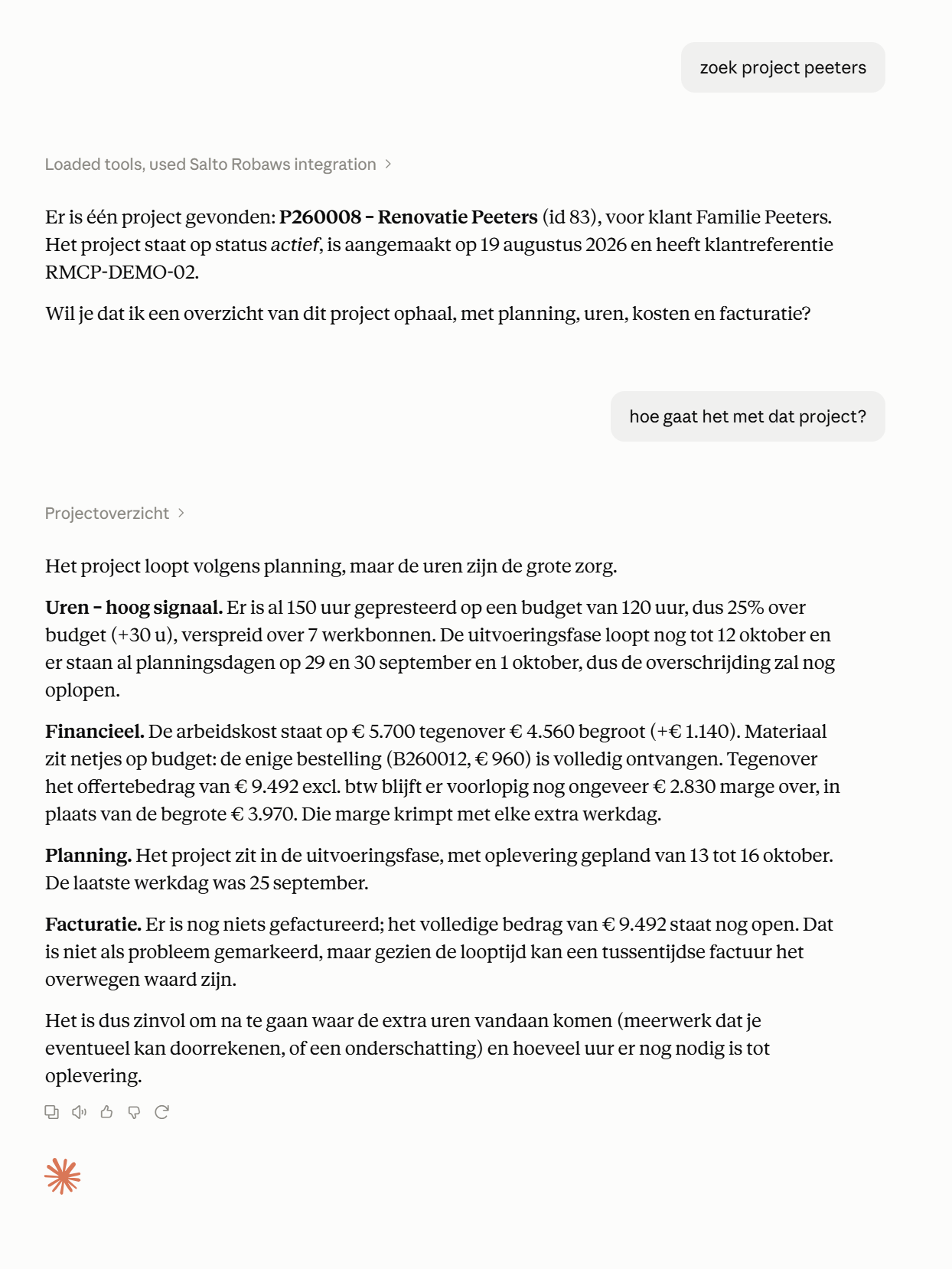 Een project opzoeken