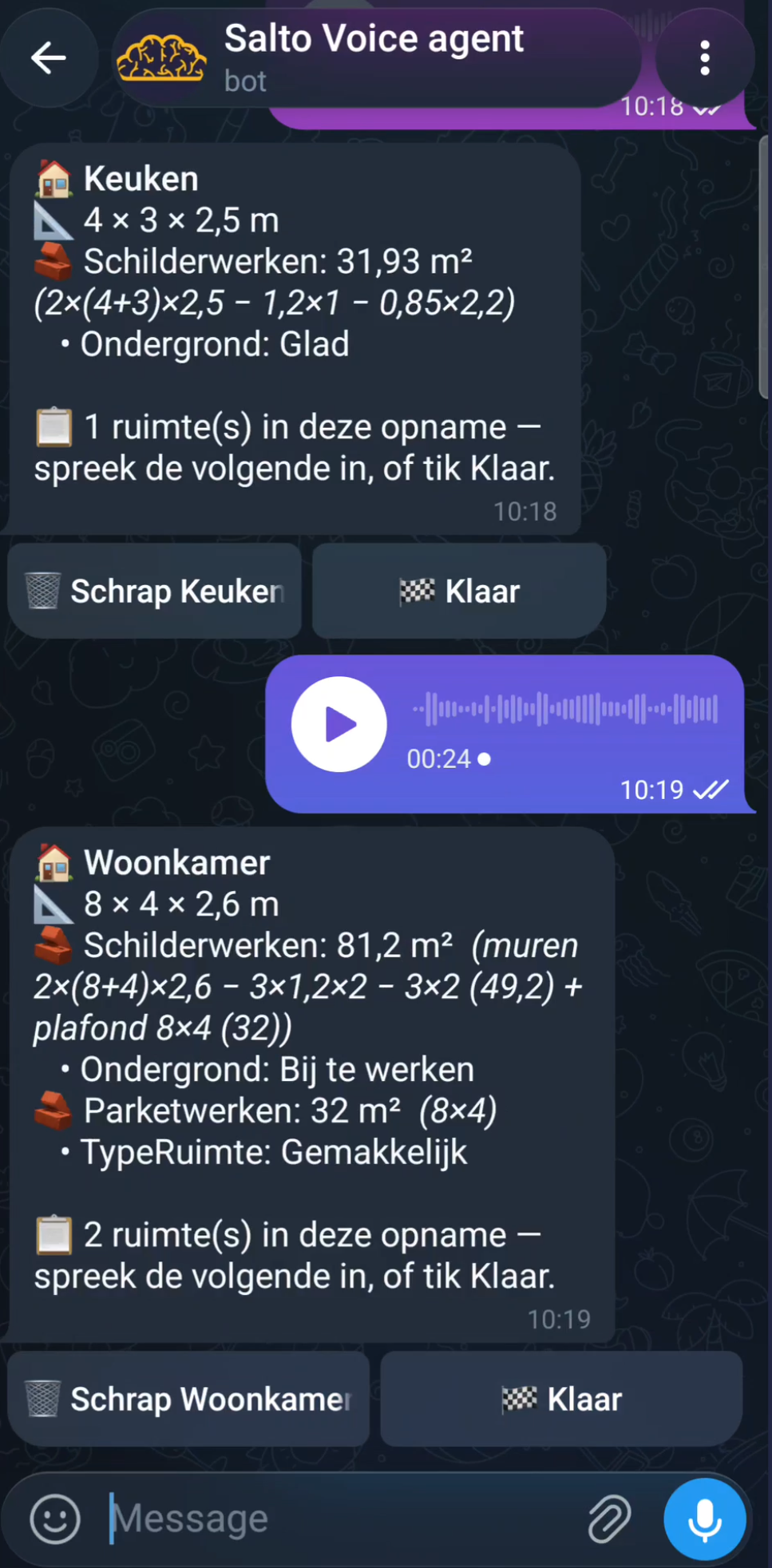 Een offerte inspreken via de voice agent